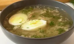 Салат Куриный суп с яйцом