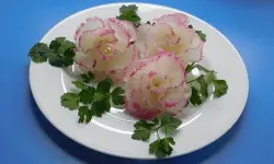 Салат Цветы из дайкона