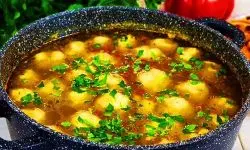 Салат Суп с сырными шариками