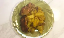 Запеченная курица с картофелем айдахо